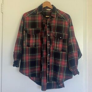 Plaid Button-Up Shirt